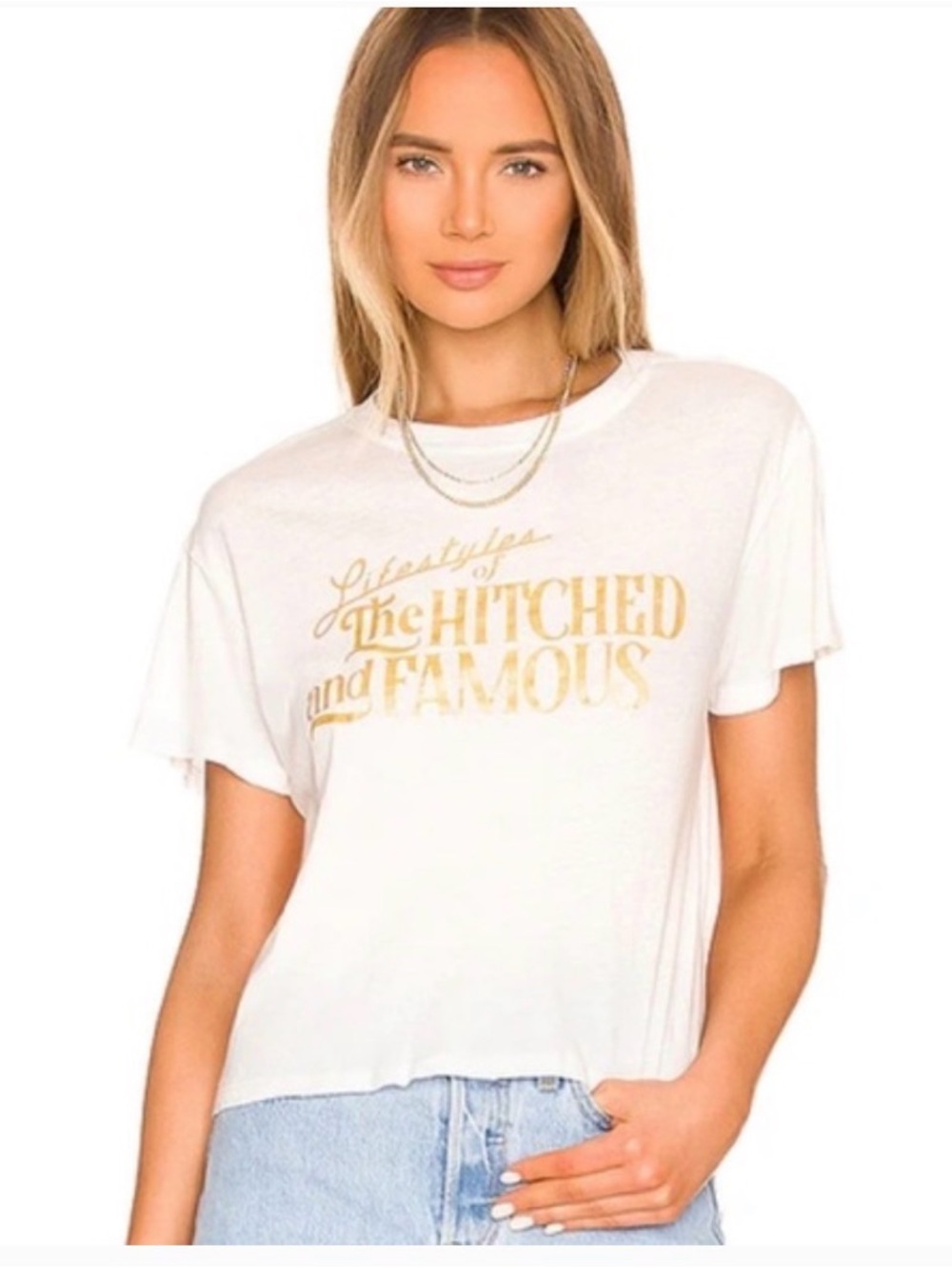 Wildfox Hitched & Famous graphic Boy Tee Blouse‎ NWT S